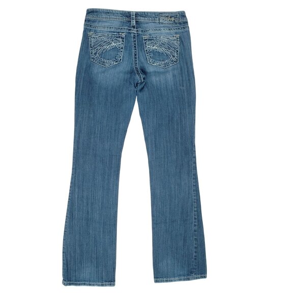 Silver Jeans Co Jeans Women 29x33 Aiko Bootcut Embroidered Whiskered Low Rise - Picture 2 of 15